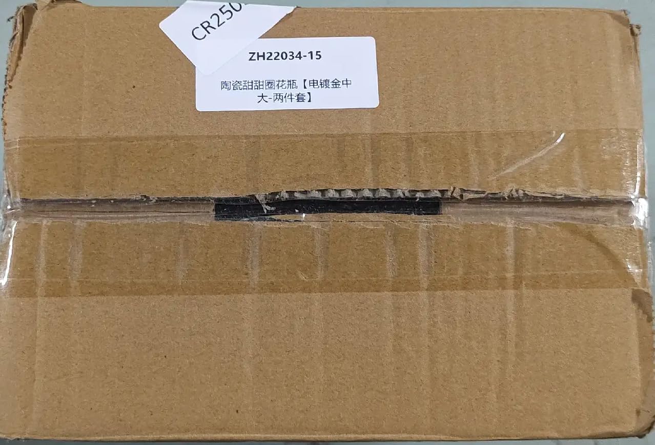 Glossy Gold Ceramic Vase Set of 2,Round Donut Hollow Flower Vases for Home Decor Accents,Modern Minimalist Centerpiece Table Decorations,Wedding,Living Room,Bookshelf,Office,Entryway image 11 of 11 B0BY5S2FHK