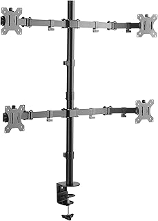 RICOO TS2811 Monitor Mount for 4 Monitors Height Adjustable for 13-27 Inch Screen Desk Mount Arms VESA 75 x 75 100 x 100 Monitor Holder