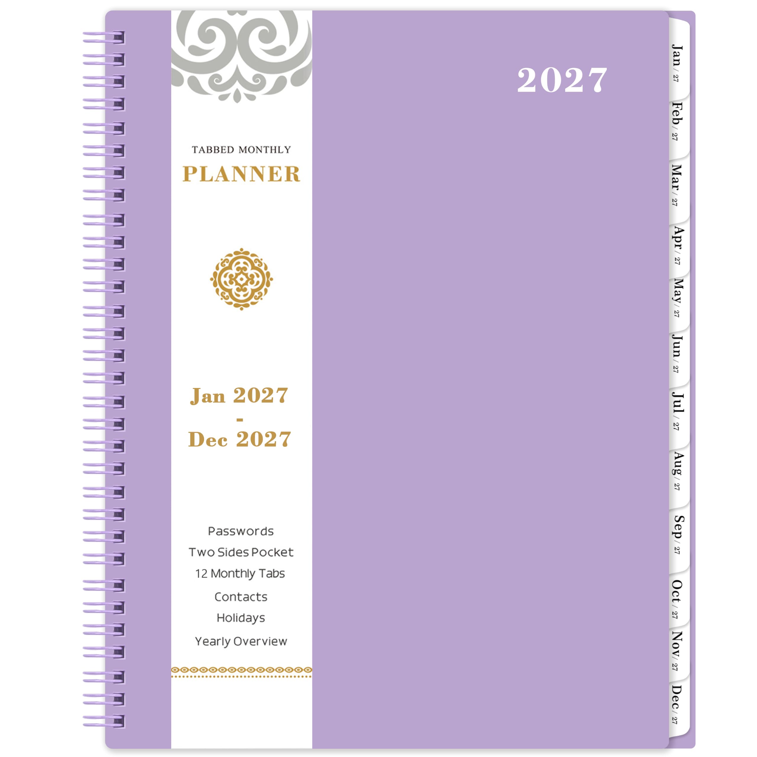 2027 Monthly Planner -2027 Planner, JAN 2027 - DEC 2027, 9" x 11"