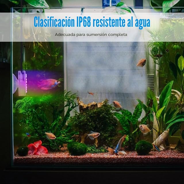 Foto 5 de 7 de Luz LED sumergible para acuario de 5 V y 3 W, resistente al agua