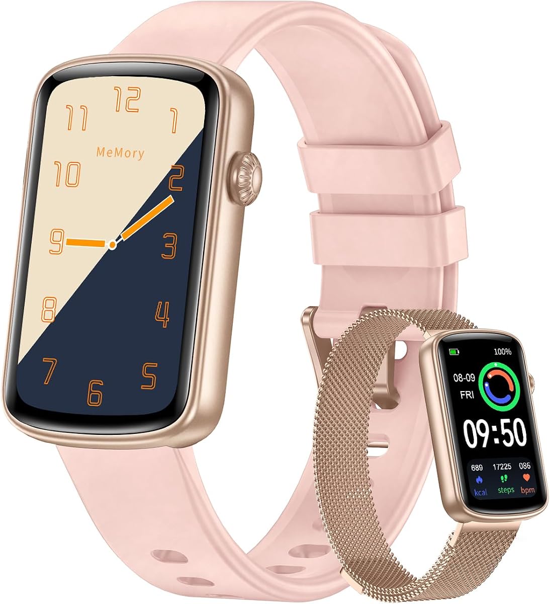 Fitness Tracker, Fitness Watches for Women Men with Heart Rate Monitor Blood Oxygen Sleep Tracker Pedometer, 1.47" Smart Watch Step Calorie Counter for Android iOS IP68 Waterproof