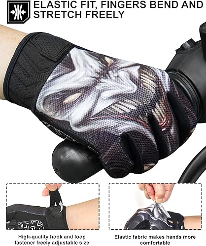 Miniatura 10 de RIGWARL Guantes de motocicleta de esqueleto antideslizantes para pantalla táctil, para hombres y mujeres, guantes de Joker para ciclismo, motocross,