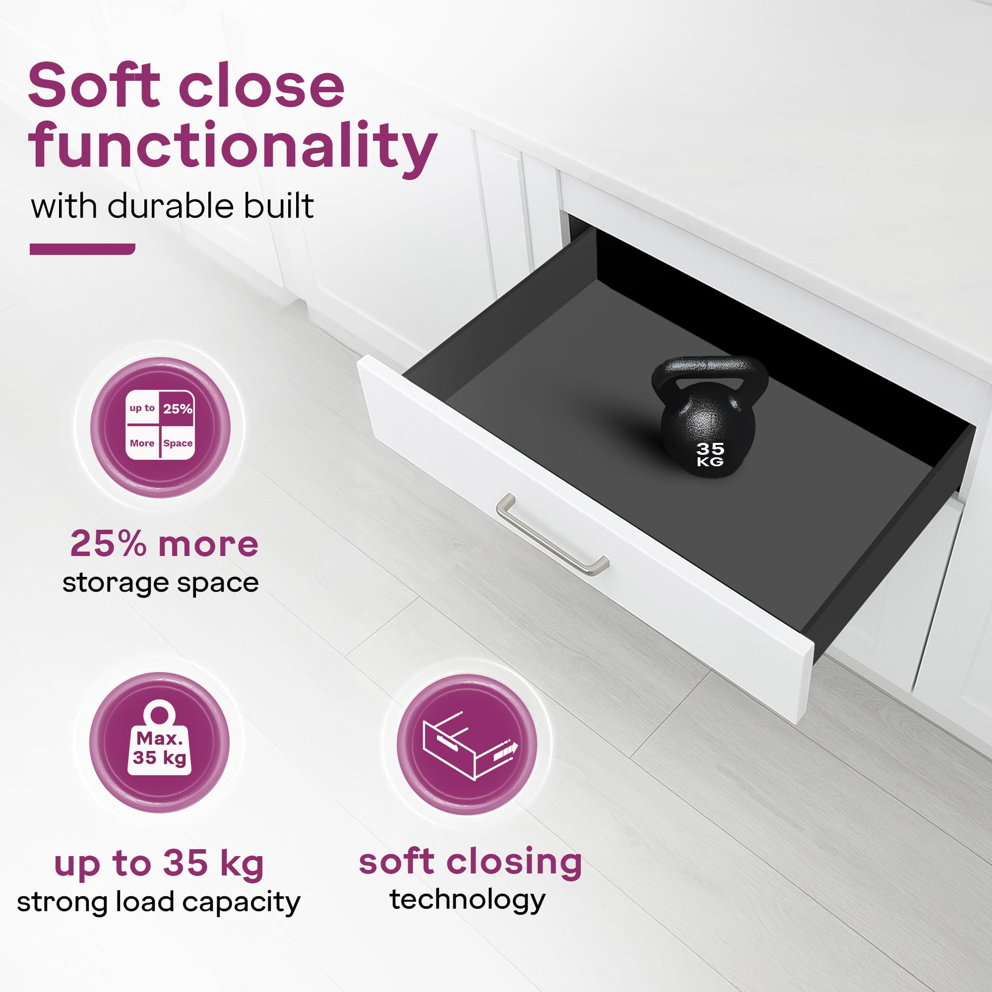 Godrej Slim Drawer Slides - 35kg Capacity -4