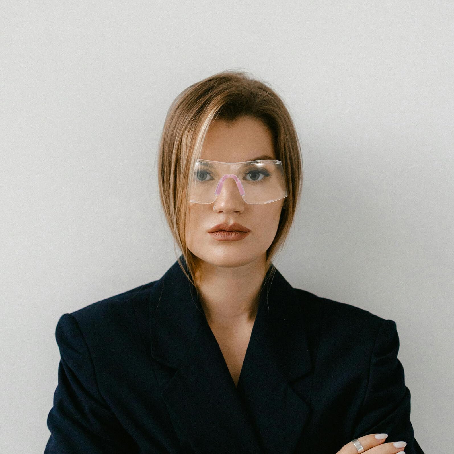 Lunettes de Sécurité Transparentes Anti-Buée et Coupe-Vent Protection Oculaire Intégrale Anti-Poussière pour Travail Industriel Moto et Randonnée Lunettes de Protection