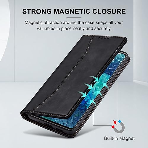 Miniatura 3 de Jasonyu Funda tipo cartera con tapa para Samsung Galaxy S20 FE 5G, funda magnética de cuero con tarjetero, función atril, funda protectora duradera