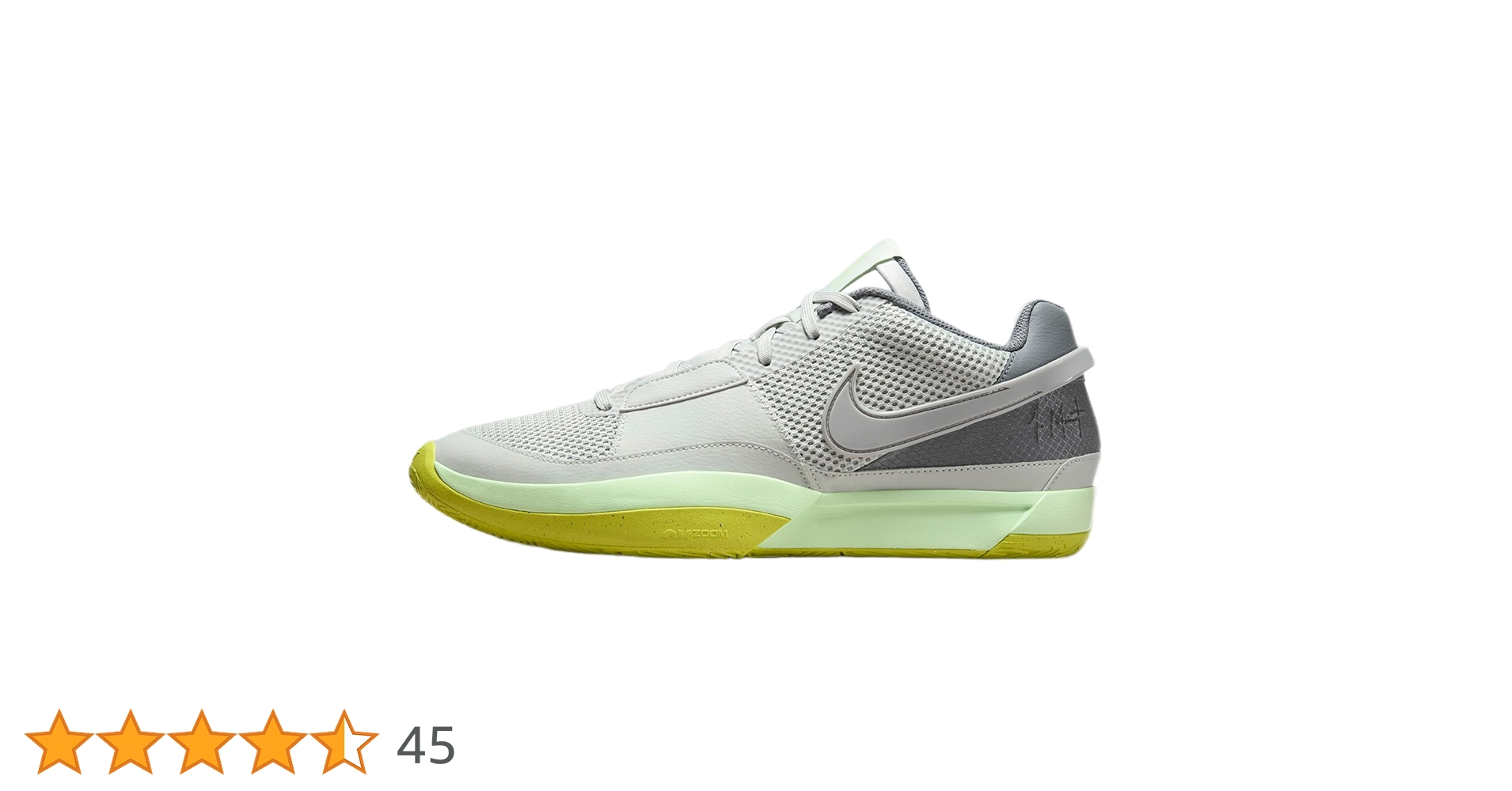 Nike Ja 1 Basketball Shoes, Light Silver/Cyber/Cool Grey