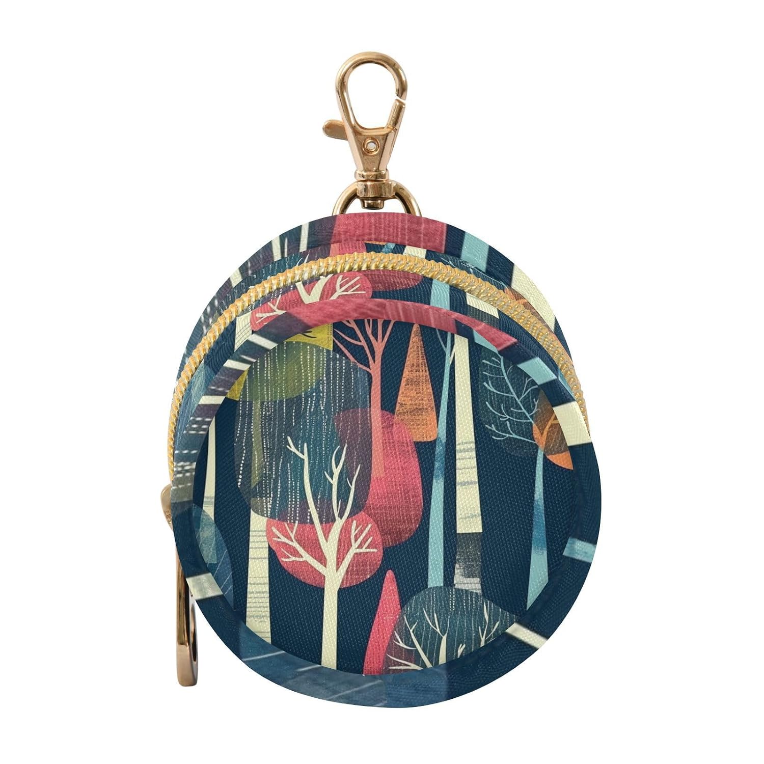 Asthetic Tree Art Newborned Girl Pacifier Case with Zipper and Clip Coin Purse Wallet Bag, Baby Items Storage Container