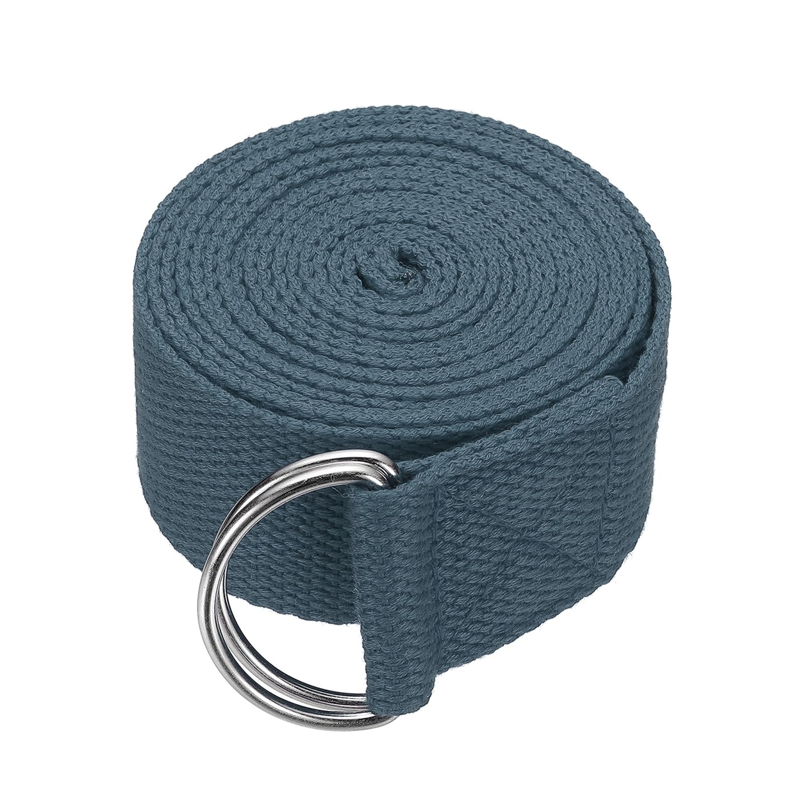 YELARXI Yoga Strap for Stretching, Athletic Stretch Band 8.2ft & Gray with Adjustable Metal D Ring Buckle Yoga Bands - Fitting for (Pilates/Physical Fitness/Gym Workout Dance)