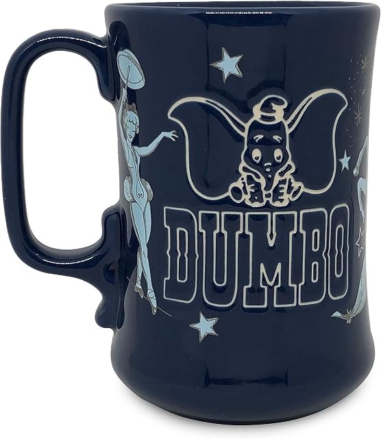 Disney Store Official Dumbo Legacy Mug, Legacy Film Anniversary Collection, 12cm/4, Holds 400ml, Celebrating 80th Anniversary, Classic Character Artwork, Stoneware, Microwave & Dishwasher Safe.