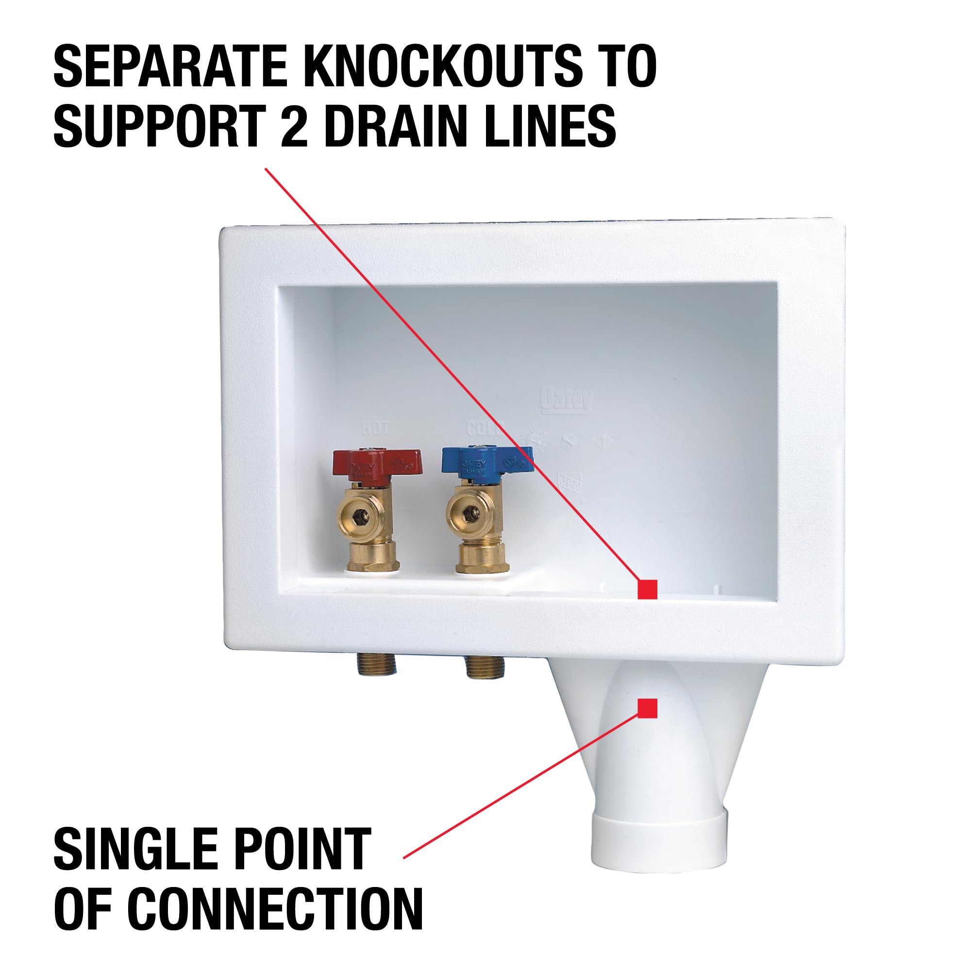 Small Plastic Box Oatey 38942 White Plastic Ice Maker Supply Box
