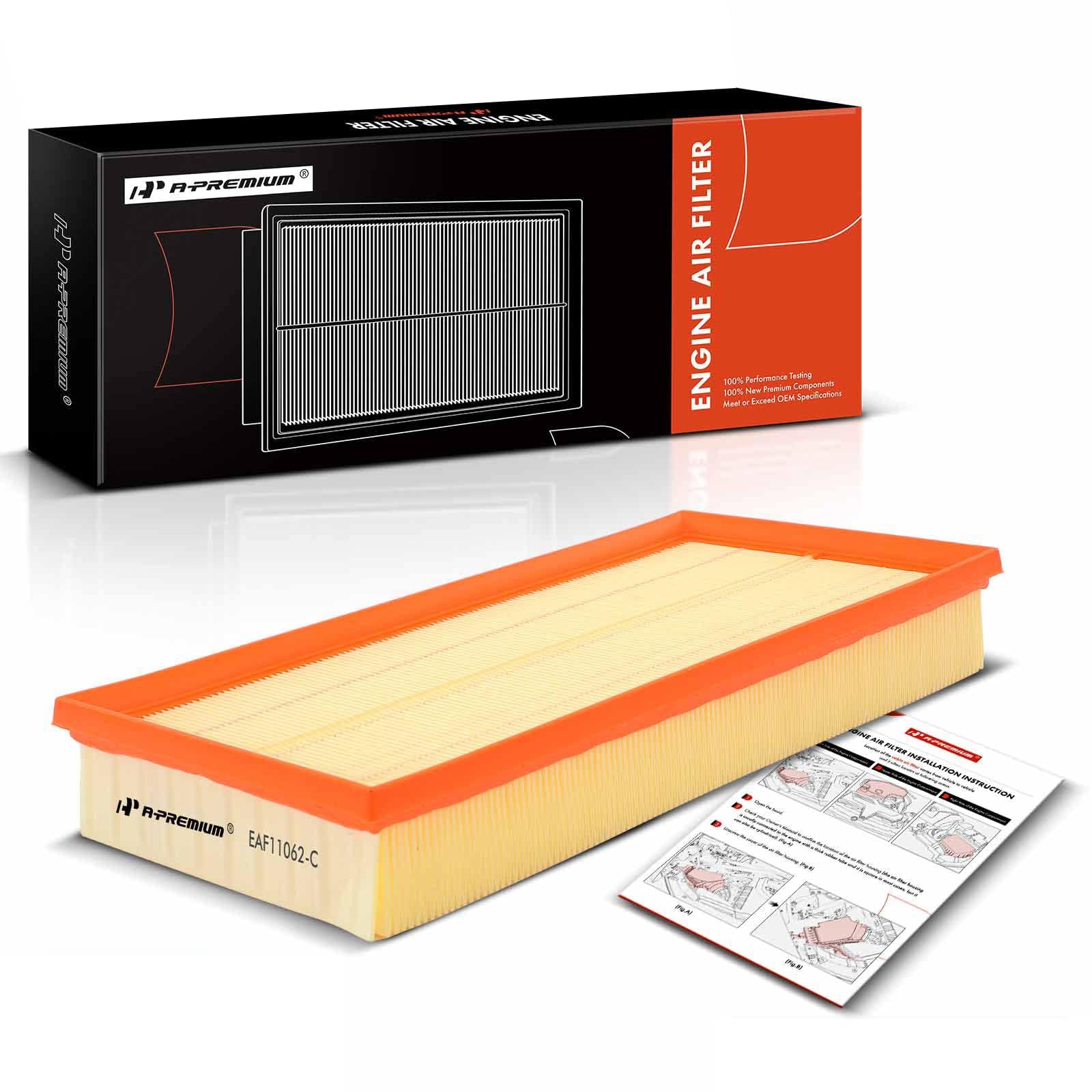 A-Premium Engine Air Filter Compatible with Land Rover Discovery, LR4, Range Rover, Range Rover Sport, 2010-2022, Flexible Panel, Replace# AH429610AA