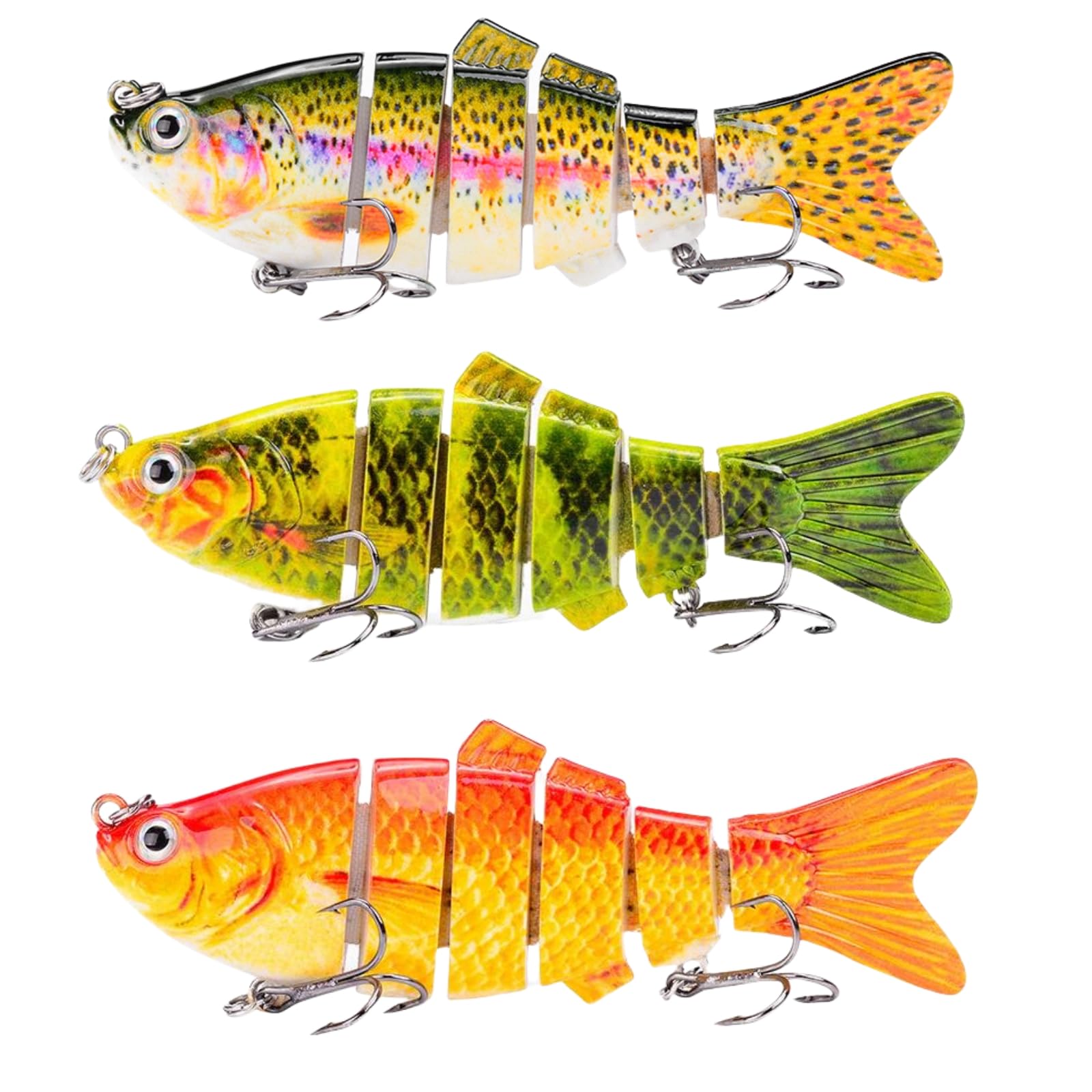8-Segment Multi-Jointed Swimbait Lures Set - Lifelike Slow Sinking Hard Baits For Bass & Trout - View #8