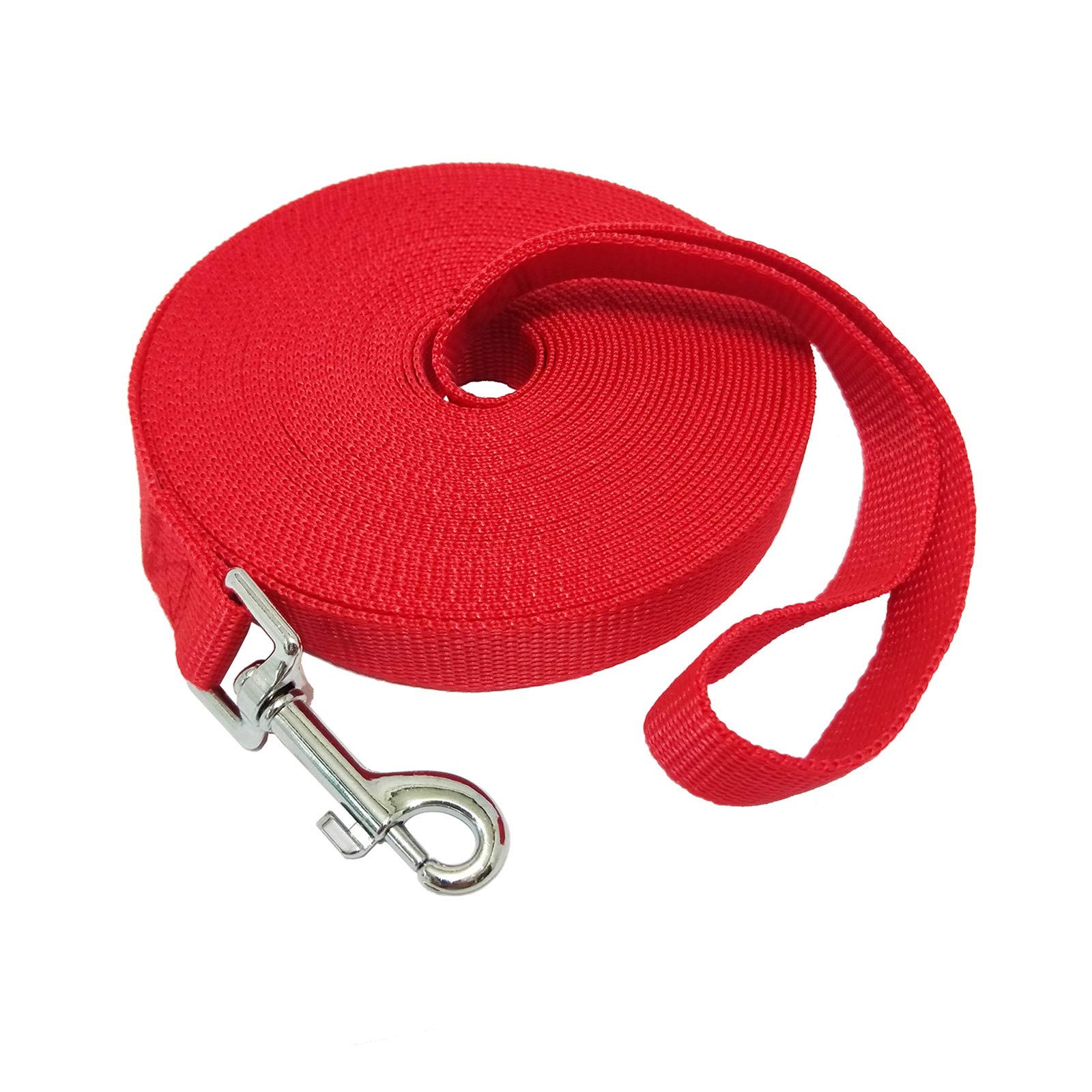 Nylon Training Dog Leash for Small Medium Large Dogs, 15ft 20ft 30ft 50ft Long Leash Dog/Puppy Lead for Obedience Recall Training, Camping (1" x 30ft, Red) โ image 1