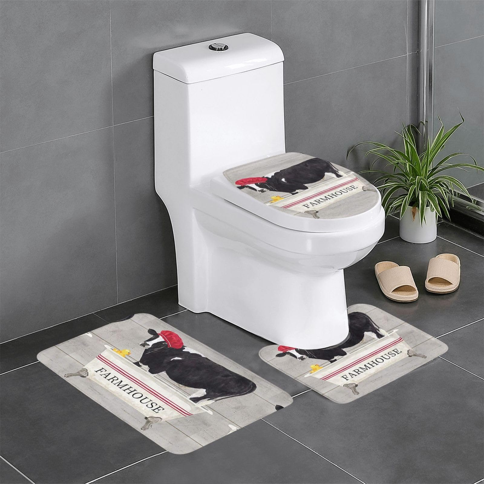 Tapis de sol antidérapant absorbant l'humidité en flanelle douce 61x40,6cm