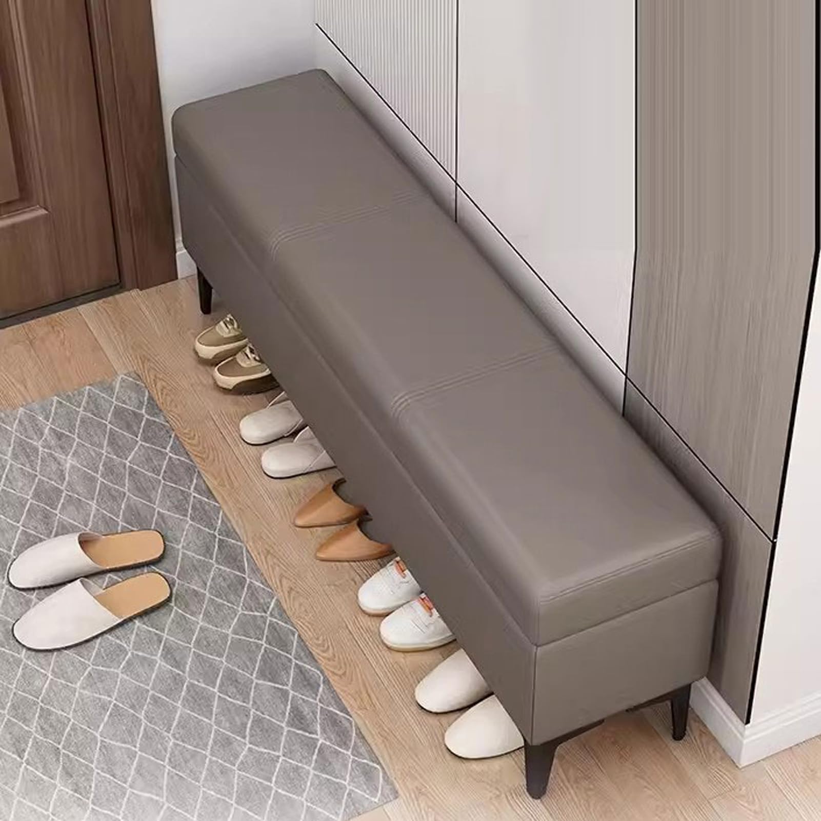 Tabouret de rangement étroit pour économiser de l'espace et ranger vos chaussures dans l'entrée