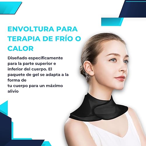 Miniatura 2 de Envoltura térmica para el cuello para aliviar el dolor Almohadilla térmica de cuello para microondas para dolor cervical, terapia de calor y frío