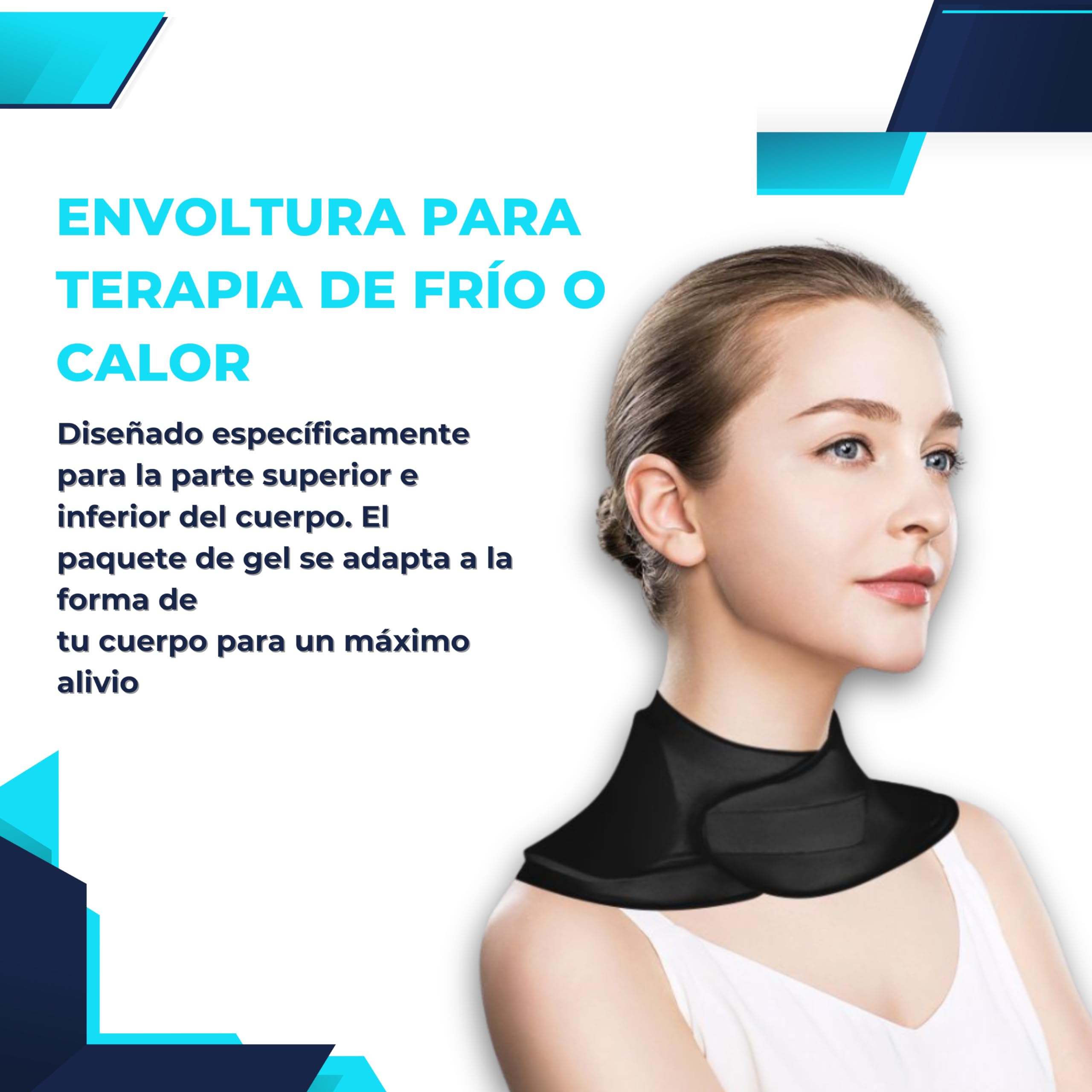 Almohadilla Termica para Dolor Cervical y Cuello - Cojin Cervical Microondas para mejorar Cervicales Dolor Cuello, Almohadilla Cervical apta para Crioterapia, Cojin Termico Frio y Calor