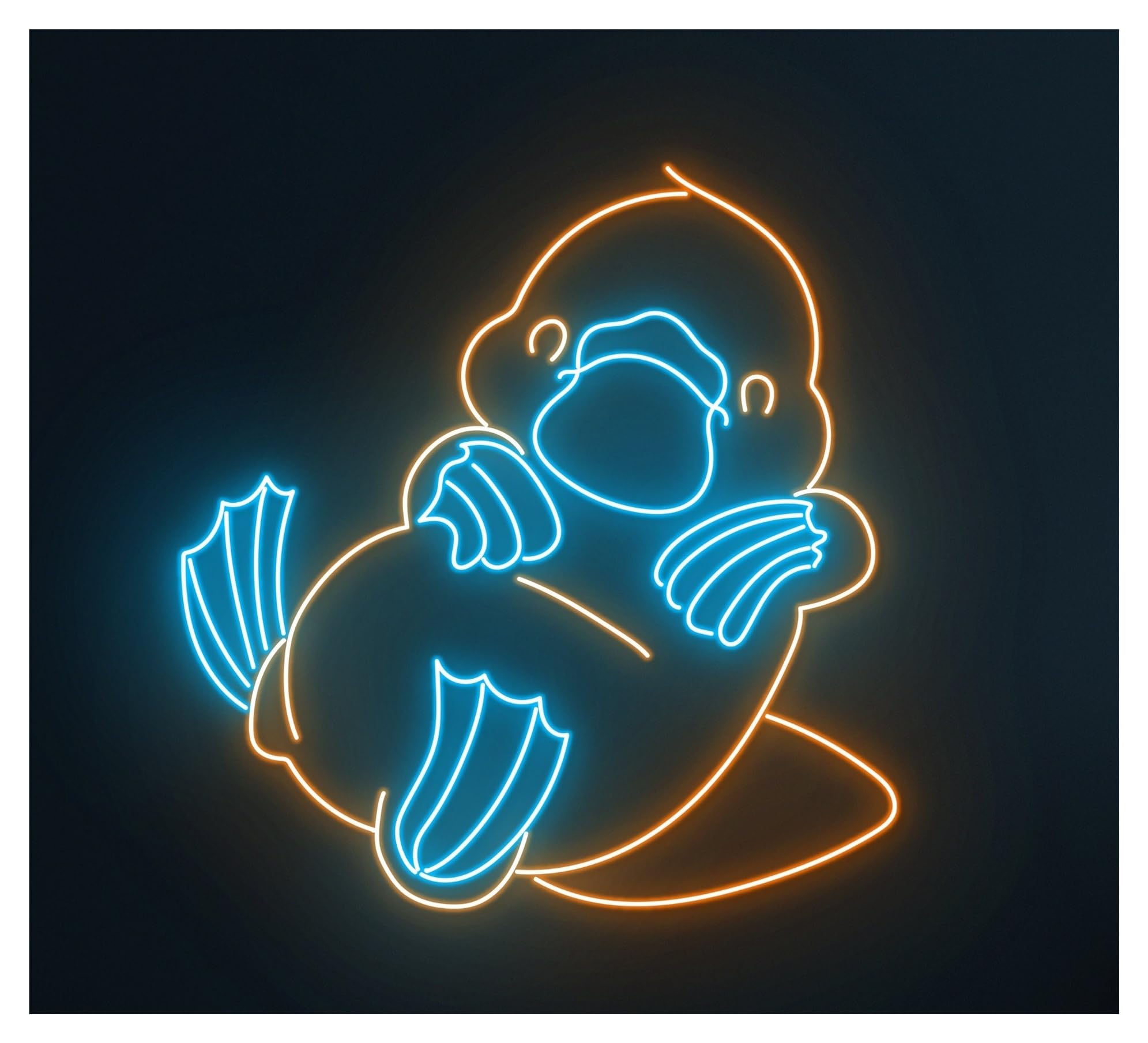 RONGCH Hanging Art Signs Platypus Neon Sign Animal Room Wall Art Decor Nursery Storefront Window Display Business Entrance 55cm