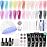 Beetles 22 Colors Poly Extension Gel Nail Kit With U V Lamp Nude Pink Clear All In One Poly Nail Gel Starter Kit With Nail Accessories Manicure DIY Home Salon Gift for Women Girls