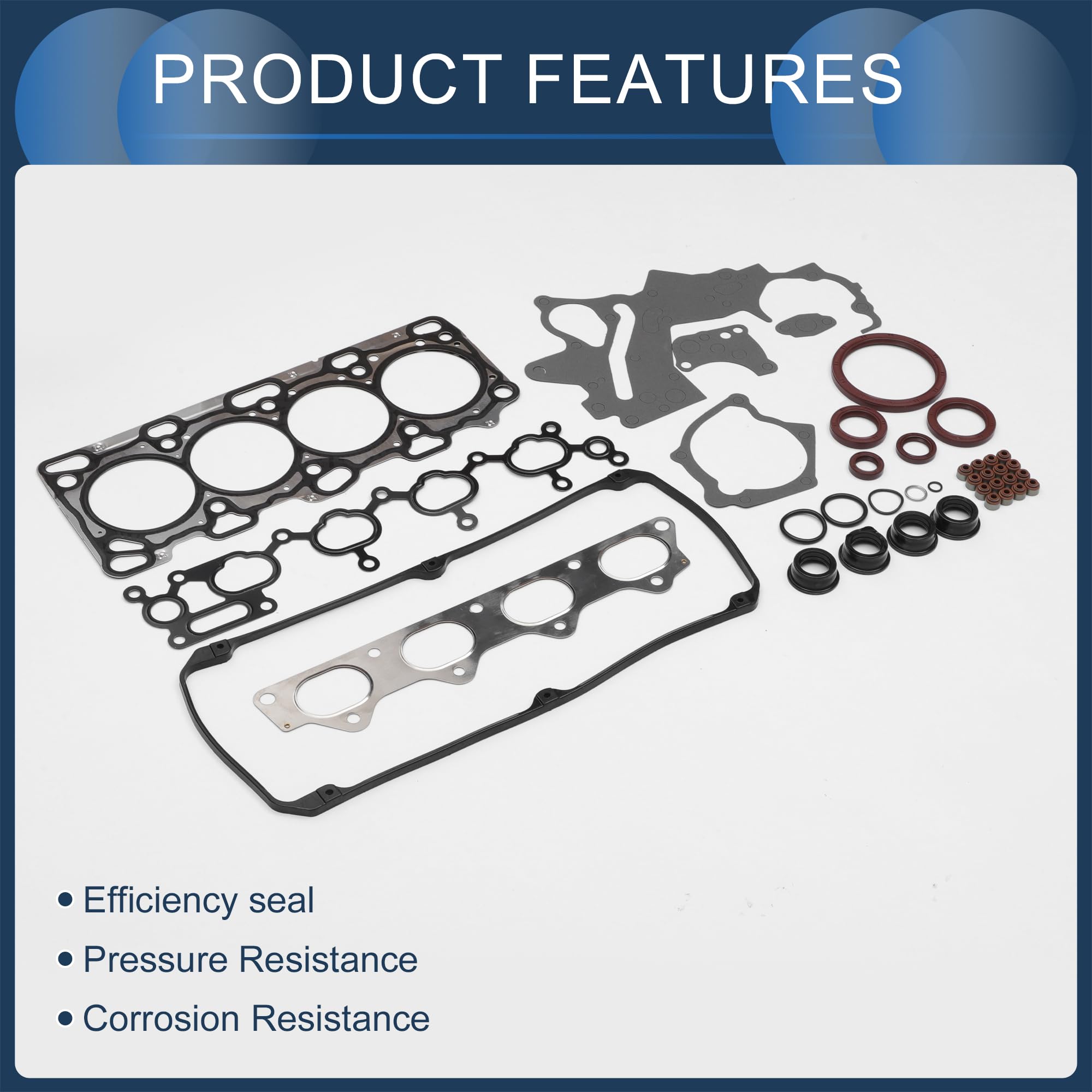 Juntas De Culata Y Válvula Para Mitsubishi 4G63(CU2W) | Material: Goma Metal, Color: Negro, OE: MD976508, Cantidad: 1 Set, Función: Resistencia A Altas Temperaturas Y Ajuste Preciso