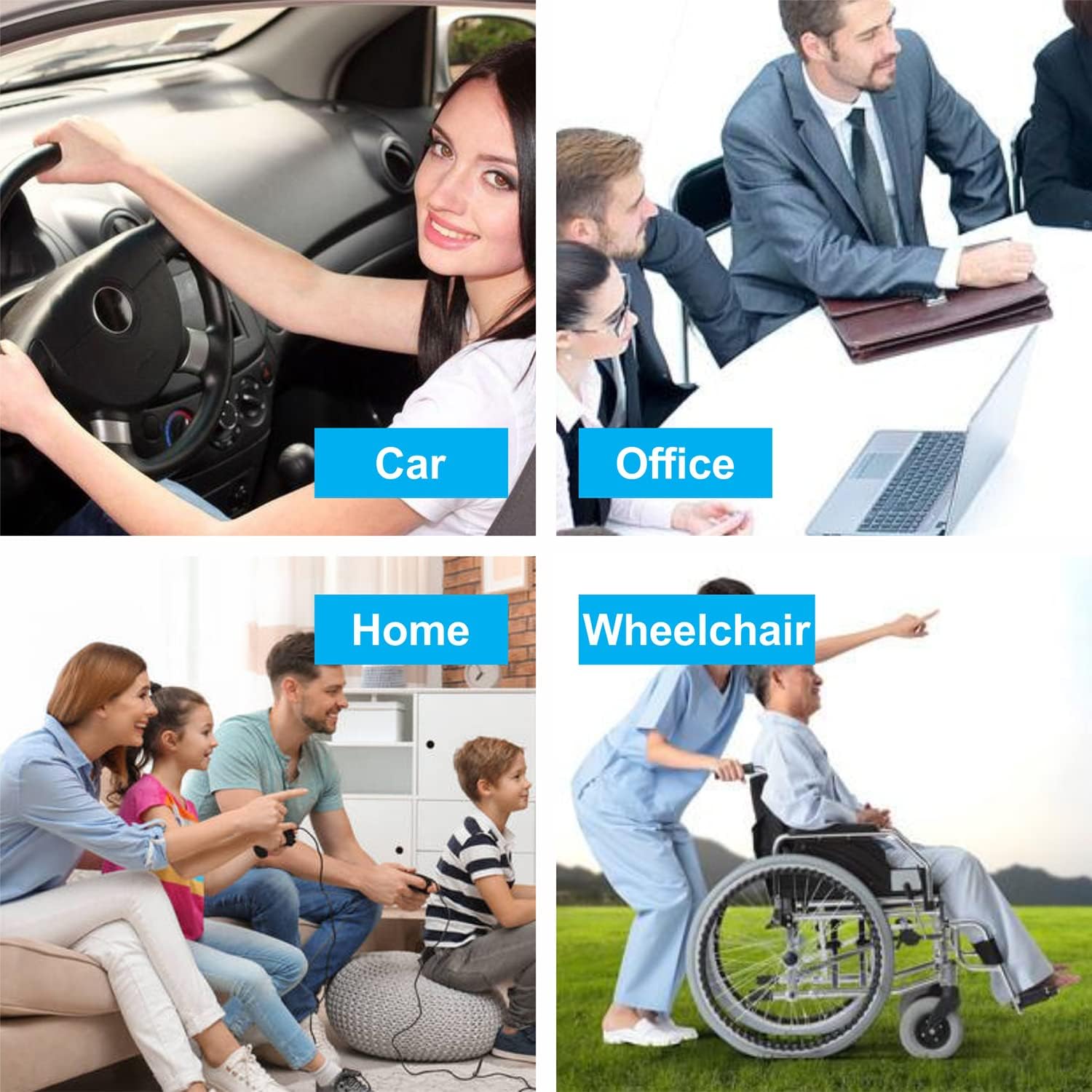 Gel Seat Cushion, Chair Cushions with Non-Slip Cover, Breathable Honeycomb Car Seat Cushion for Pressure Relief Back Pain, Home Wheelchair Office Chair Cushion (16x14x1.6 inch)