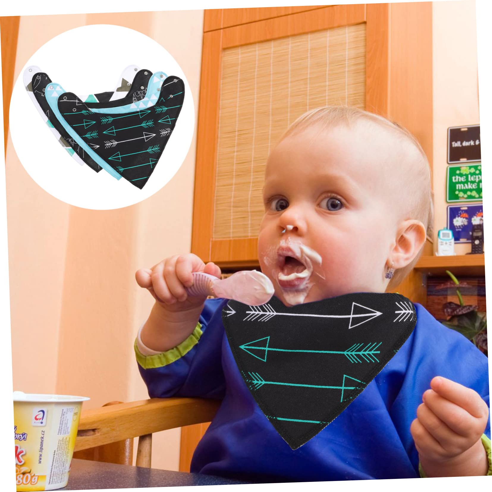 Toyvian 12piezas Baberos De Impermeables De Algodón Bandanas Para Alimentación y Babas Diseño y Suave Para Recién Nacidos Protección Diaria Contra Manchas