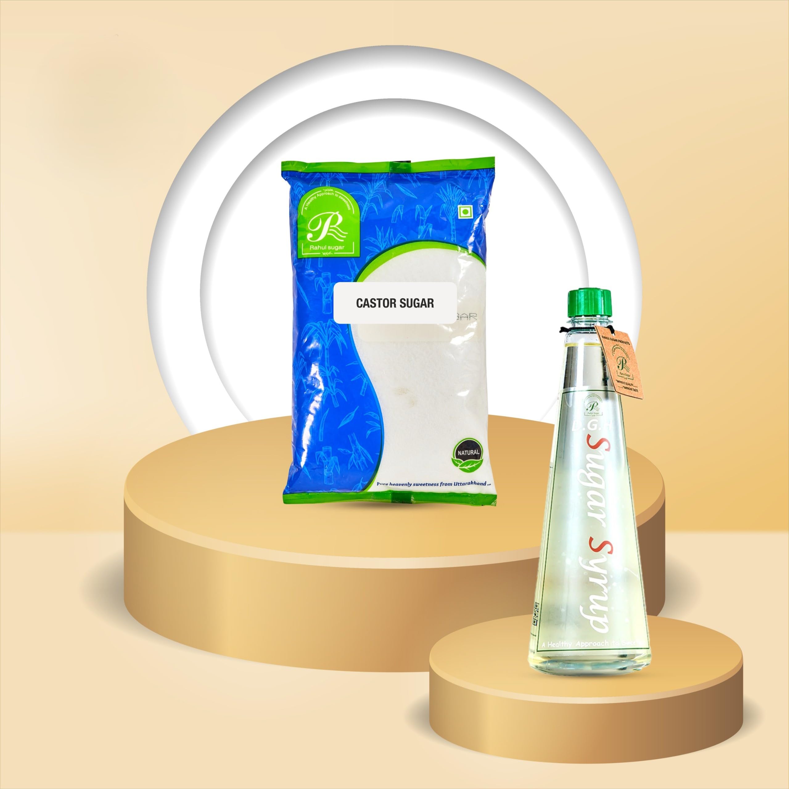 Rahul Sugar DGH Invert Sugar Syrup Baking Specialty Liquid Sugar Sweetener , Speciality Castor For Baking Cakes Cookies Pastries| Confectioners Sulphurless Pure and Hygienic, Chemical Free | Instant dissolves Free-flowing - Each of 1Kg (2Kg)