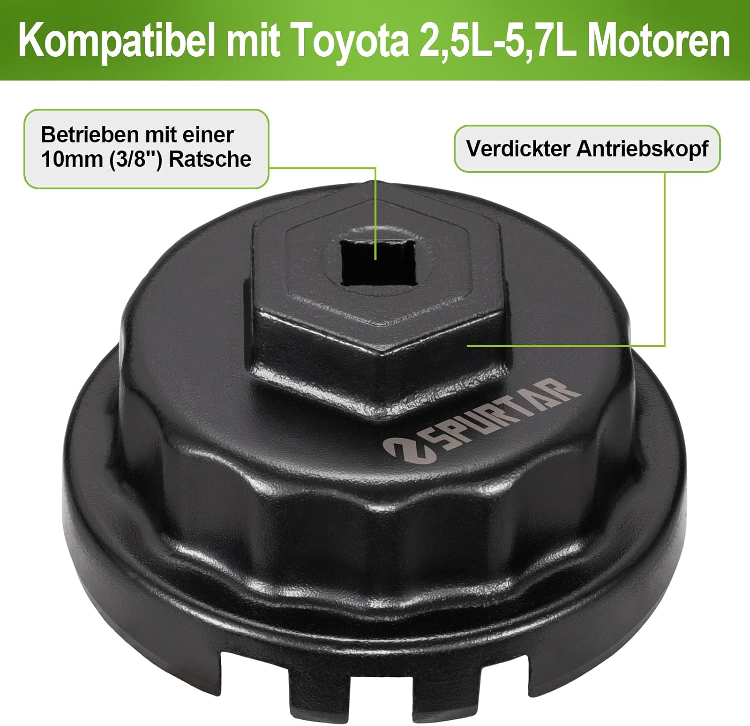 Spurtar olajszűrő kulcs kompatibilis Toyota és Lexus modellekkel