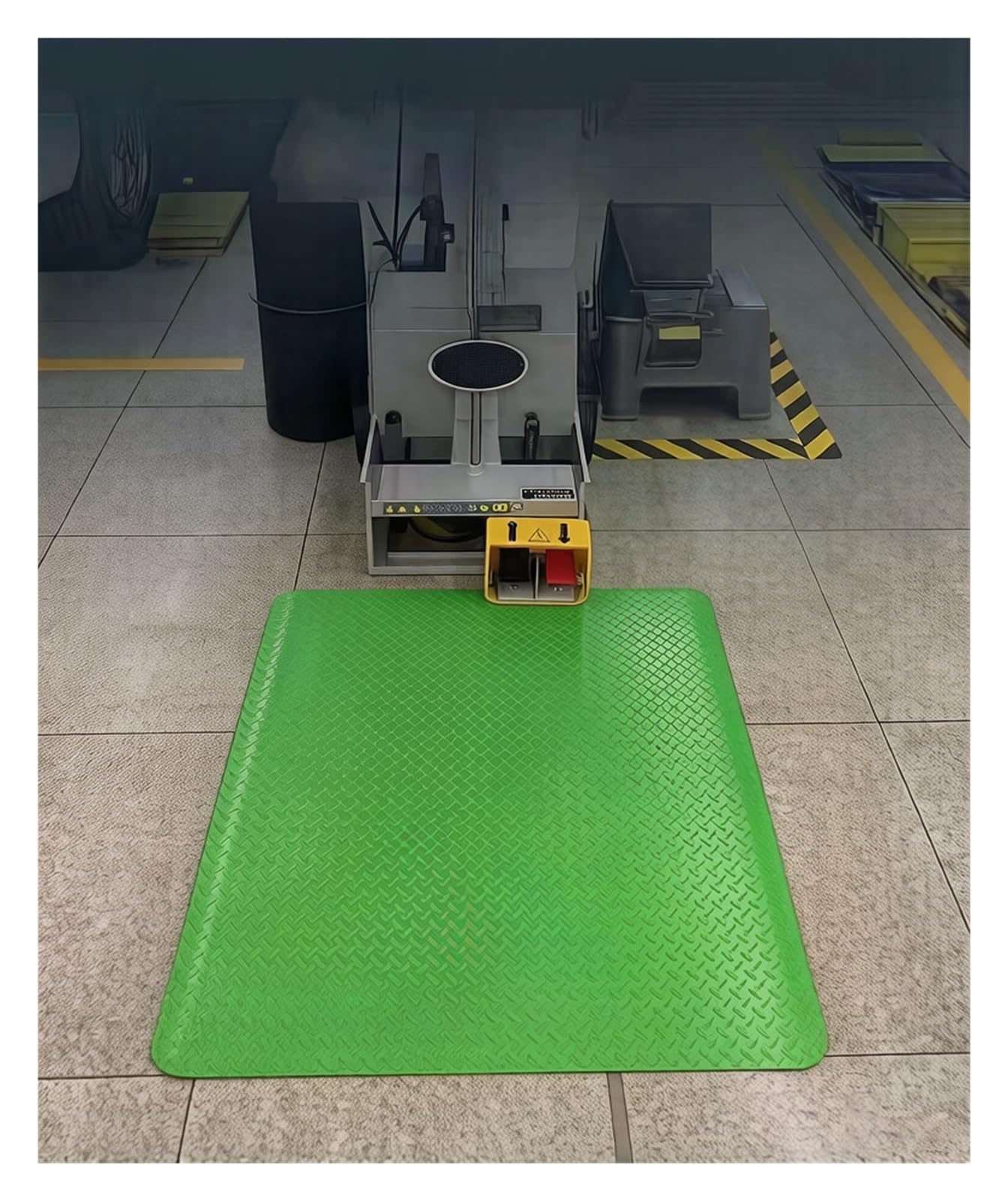 QUSYZD Anti-Fatigue Floor Mats for Industrial and Commercial Use, Cushioned Standing Mat for Workshop and Garage,Green-60x90 cm