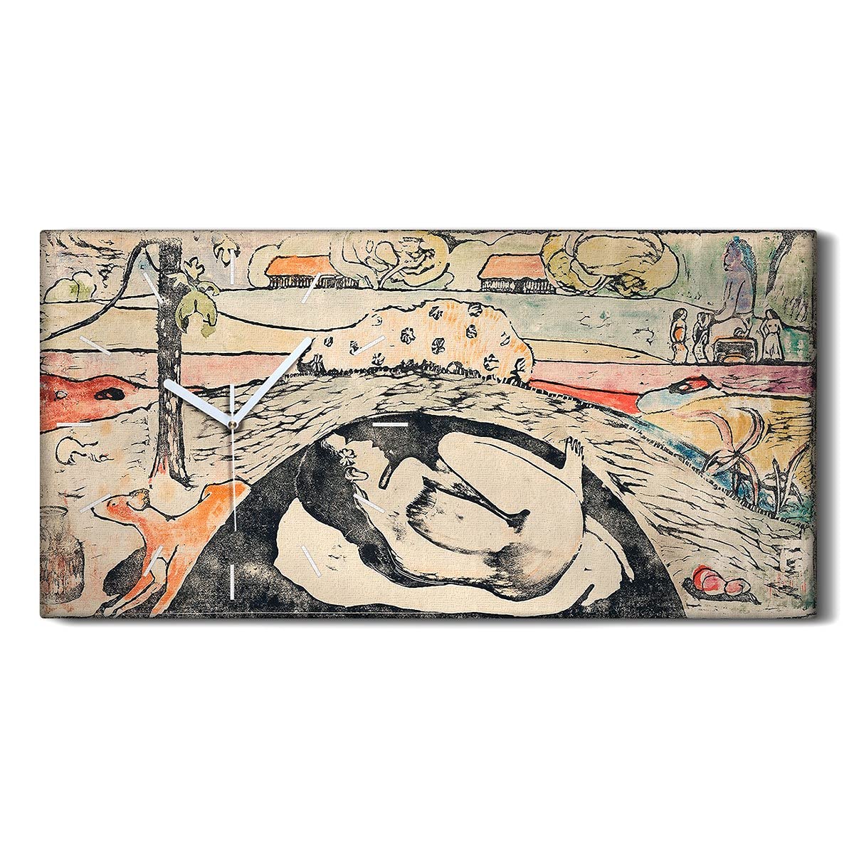 Horloge silencieuse 60x30cm pour dormir sans tic-tac dans la chambre