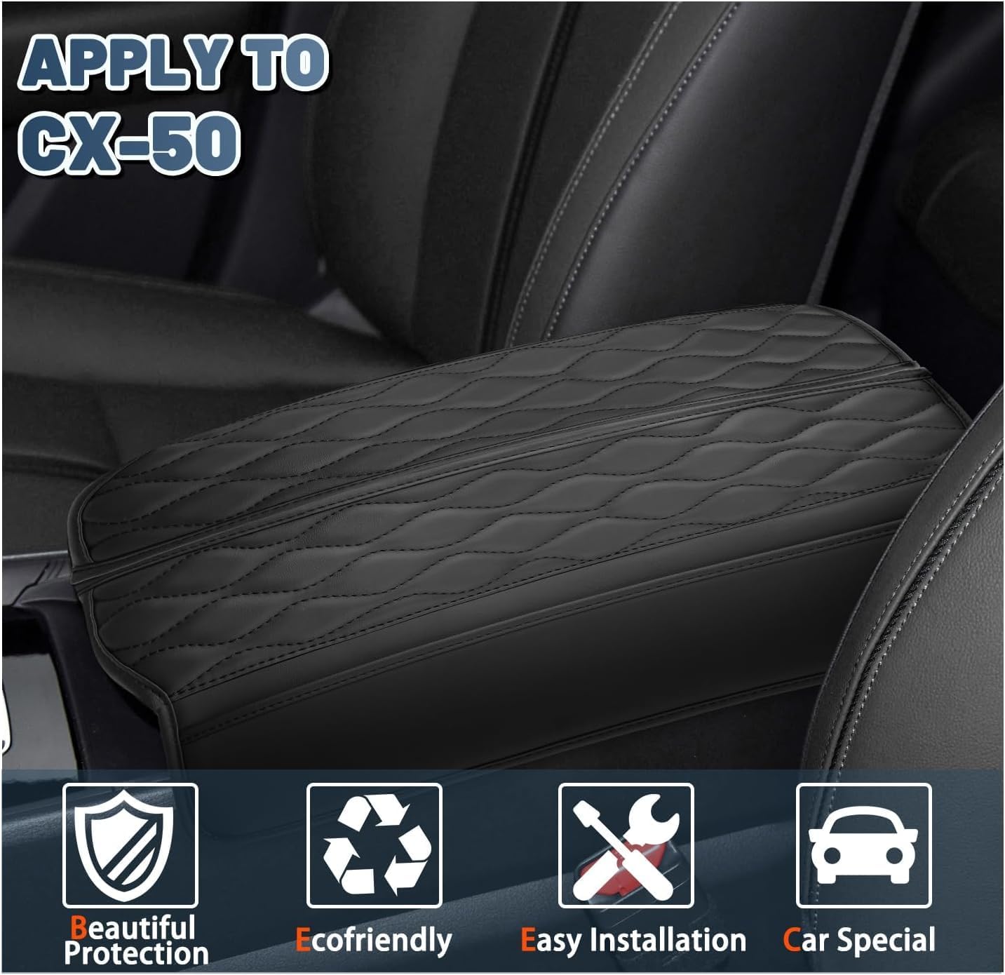 Ruiya 2025 Mazda CX50 Armrest Cover for Mazda CX50 2023-2026 Accessories Soft Comfy Thicken Center Console Cover Compatible with 2023 2024 2025 2026 Mazda CX50 Interior Accessories