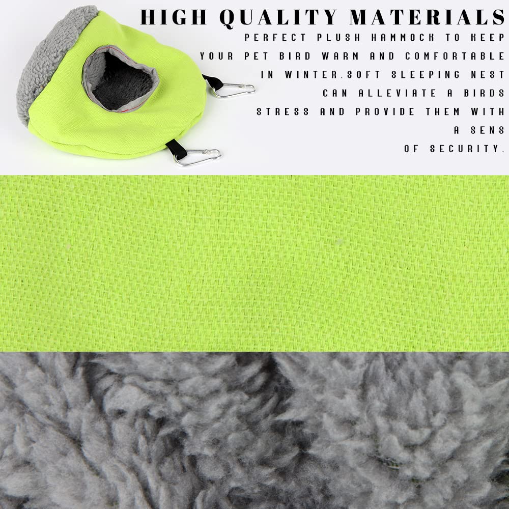 BORDTRACT Warmes Vogelnest - Gemütliche Hängematte Für Vögel 15x15x15cm