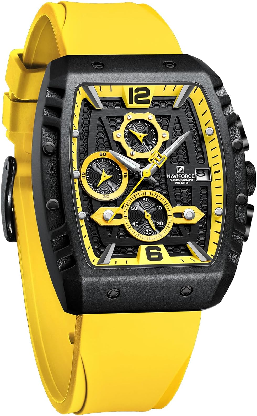 NAVIFORCE Men's Quartz Watch with Automatic Date and Week Display, Analogue Wristwatch