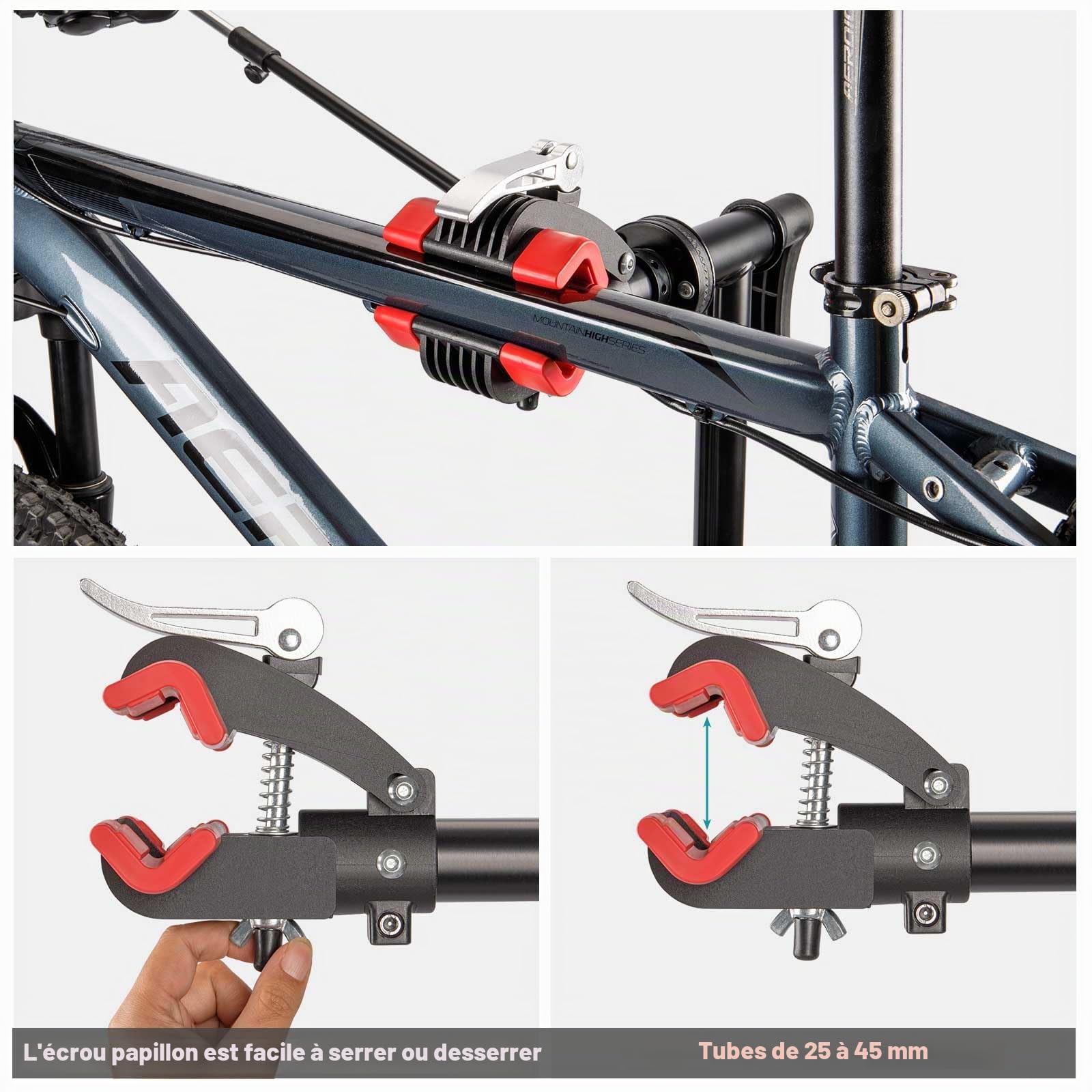 CXWXC Support de réparation de vélo - Support de vélo électrique pour travaux d'entretien - Support d'atelier pour vélos électriques - Support de réparation pour VTT et vélos de route, convient pour