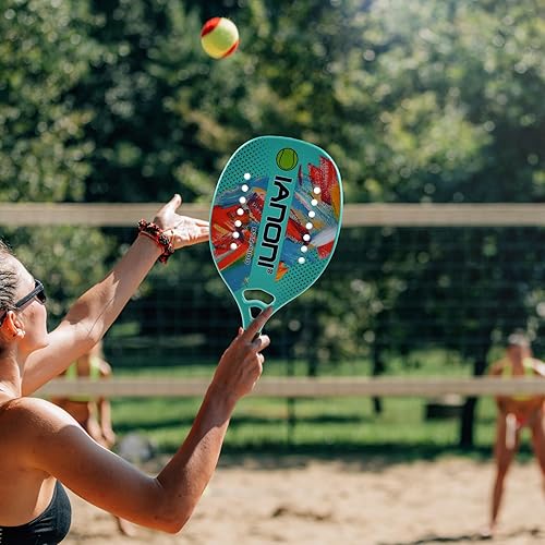 Miniatura 6 de Pádel de tenis de playa Raqueta de tenis de playa Fibra de carbono con núcleo de espuma de memoria EVA Palas de tenis