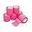 FriCARE Self Adhesive Bandage Wrap, Medical Tape in First Aid Kit, Cohesive Bandages for Wounds Sport Vet, 2 Inches X 5 Yards 6 Rolls, Pink