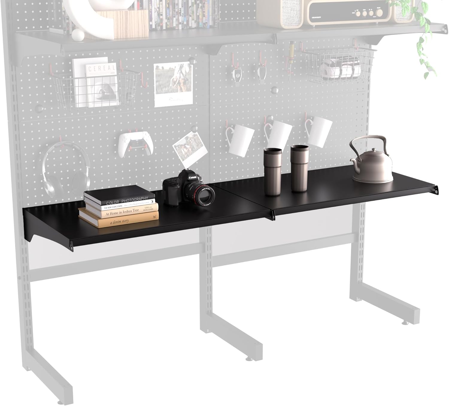 JWX Shelf Set *2, Suitable Pegboard Standing Shelf Unit