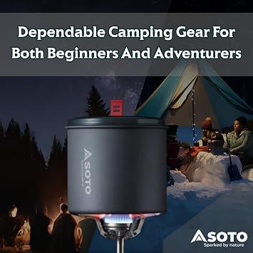 SOTO New River Backpacking Pot - Lightweight, High Capacity Camp Pot with Slip-Resistant Base, Versatile Lid & Convenient Swing Handle for Hiking & Camping Cooking Pot, 1000 ml, Aluminum
