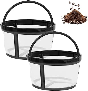 2pcs Reusable Coffee Filters, 4-5 Cup Nylon Mesh Filter Basket with Handle Compatible with Mr. Coffee Maker
