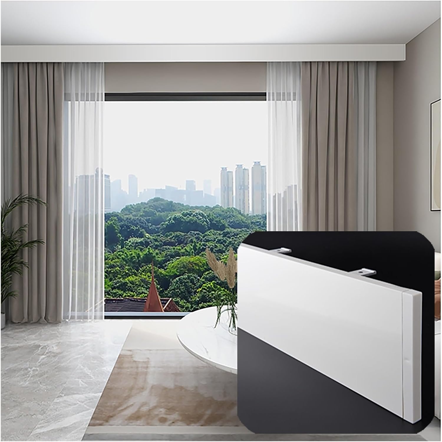 ウィリアムモリスクリサンティマム☆ドレープカーテン・ローマン