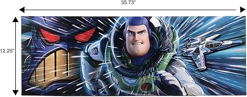 Miniatura 6 de Open Road Brands Disney Pixar Lightyear and Zurg Gallery - Lienzo decorativo para pared, diseño de Buzz Lightyear grande para dormitorio infantil o