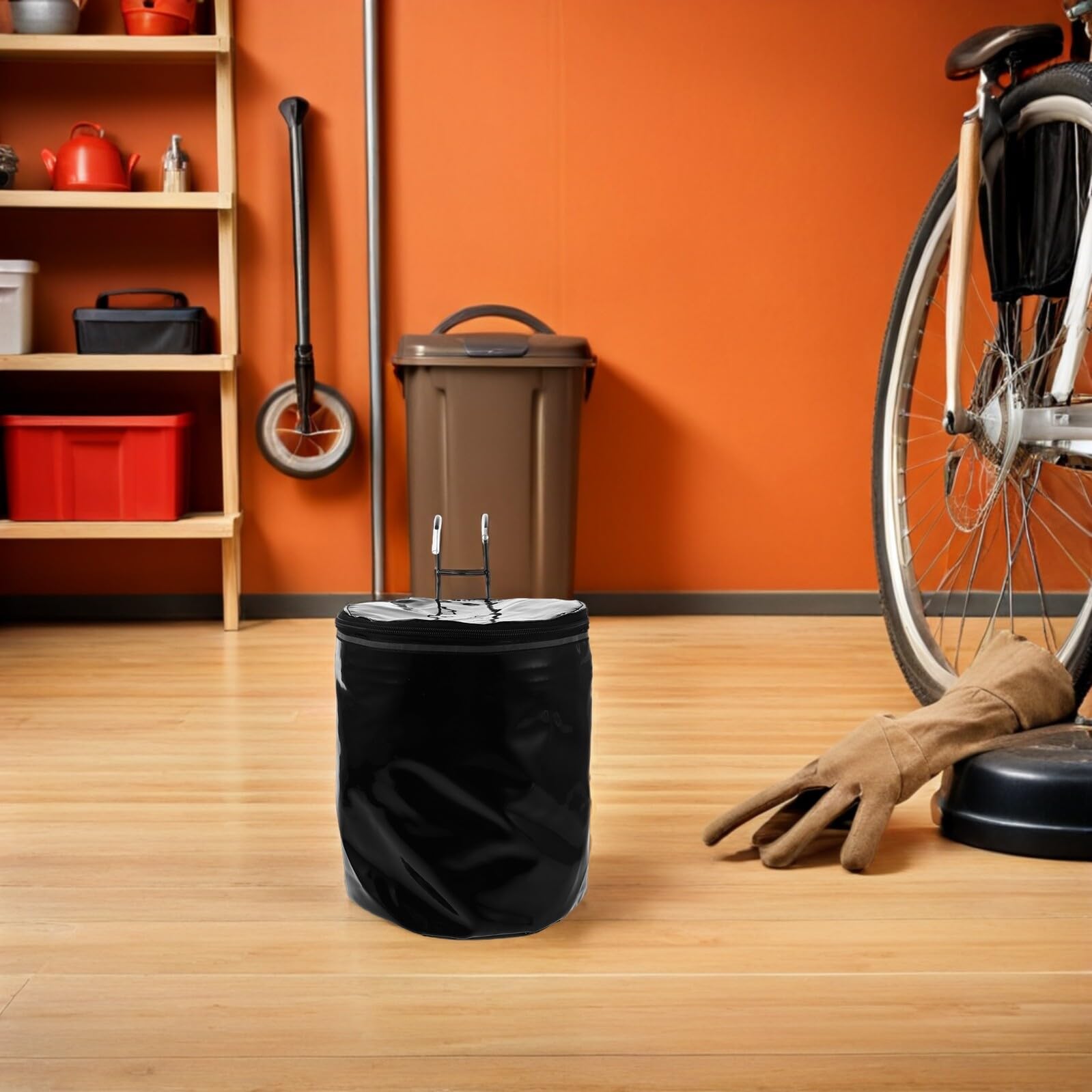 HEMOTON Cestino Anteriore Bici in Tela con Chiusura Doppia Zip e Strisce Riflettenti Borsa Staccabile per Scooter Elettrico capacità per Spesa Verdura e Trasporto Animali
