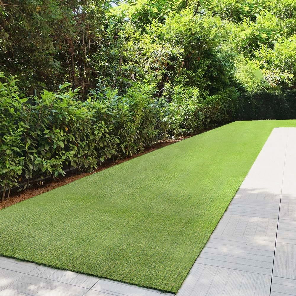 Gazon synthétique vert de 20 mm pour la maison et le jardin, découpable, drainant, 2 x 10 m