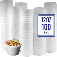 Vista 13 de Mr Miracle Tazón de espuma con tapa para alimentos fríos y calientes, recipiente de sopa desechable de 4 onzas con tapa ventilada, ideal