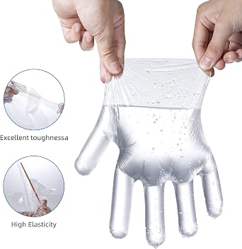 Brandon-super Disposable Food Gloves - Food Handling, Cooking, Kitchen Cleaning and hygien 200 Count (Pack of 1)