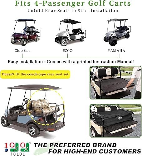 Miniatura 2 de 10L0L Bolsa de carga para carritos de golf de 4 pasajeros, bolsa de compras para Yamaha, EZGO TXT/RXV, Club Car DS/Precedent carrito de golf