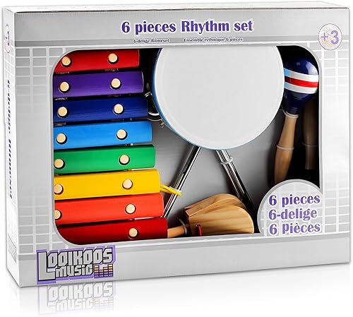 Miniatura 8 de LOOIKOOS Instrumentos musicales para niños pequeños instrumentos de percusión de madera juguete para niños preescolar juguetes musicales educativos