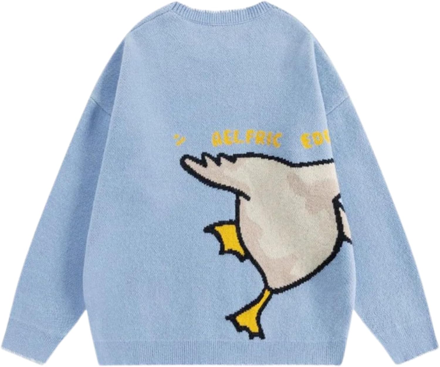 Aelfric Eden Women's Goose Jacquard Sweater Oversized Sweaters Fuzzy Chunky Warm Pullover Sweater - Image 3