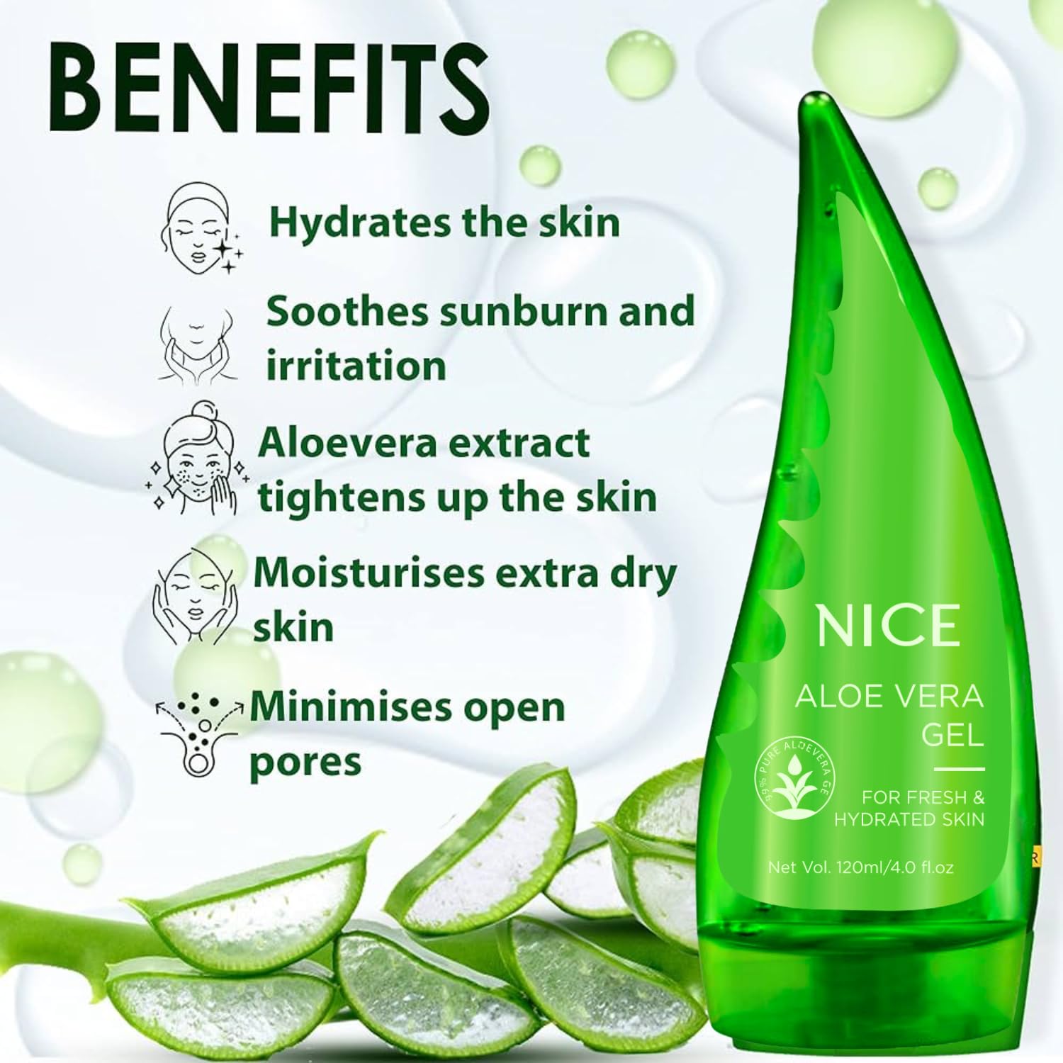 ALOE VERA GEL [120M x 2] - Pore Minimising, Acne Marks, Blemishes & Oil  Balancing | Reduces Pigmentation | fights Pimples, Dark spots & Blackheads  | Anti-Pollutant and Remove | Protects Skin Cells : Amazon.in: Beauty