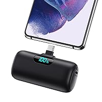 Feob Mini Power Bank USB C 5000mAh, 15W PD 3.0A Carica Rapida Caricabatterie Portatile